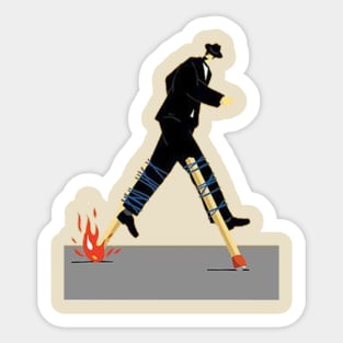 Walk Softly or Burn 002 Vintage Humor Sticker